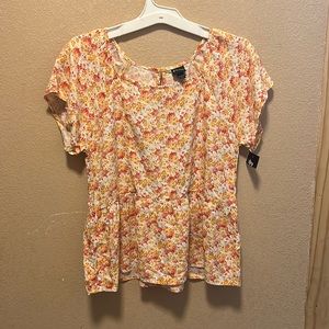 Art Class floral blouse